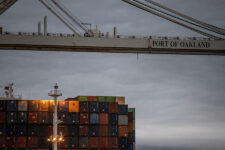 Shipping containers are stacked up at the port of Oakland following the Supreme Court's ruling that Trump had exceeded his authority when he imposed tariffs, in Oakland, California, U.S., February 24, 2026. REUTERS/Carlos Barria TPX IMAGES OF THE DAY