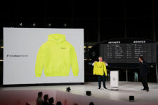 Vlad Tenev, CEO and co-founder of Robinhood, and an employee present items from Robinhood Market during the Robinhood Markets, Inc. event in New York City, U.S., March 4, 2026. REUTERS/David 'Dee' Delgado