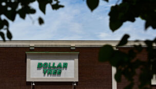 A Dollar Tree sign is seen outside the store in Washington, U.S., June 1, 2021. REUTERS/Erin Scott