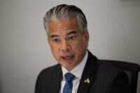Attorney General of California Rob Bonta speaks during an interview with Reuters in downtown San Francisco, California, U.S., February 17, 2026. REUTERS/Carlos Barria