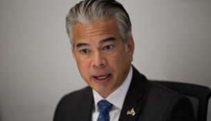 Attorney General of California Rob Bonta speaks during an interview with Reuters in downtown San Francisco, California, U.S., February 17, 2026. REUTERS/Carlos Barria