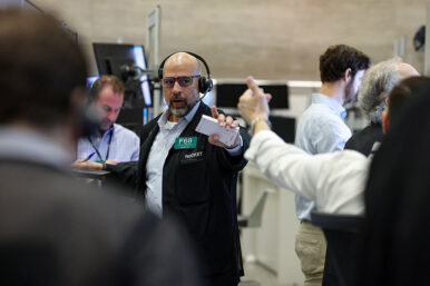 Futures-options traders work on the floor at the New York Stock Exchange's NYSE American (AMEX) in New York City, U.S., March 23, 2026. REUTERS/Brendan McDermid