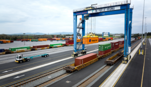 The Virginia Inland Port in Front Royal now has a RailGreen line to the Port of Virginia’s Hampton Roads terminals. Photo courtesy Port of Virginia