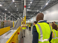 Virginia officials tour Amazon’s delivery station in Virginia Beach, one of multiple facilities built recently in Hampton Roads. Photo courtesy Amazon