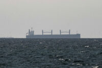 A cargo ship in the Gulf, near the Strait of Hormuz
