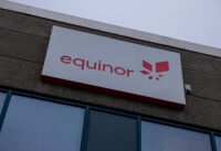 The logo of Equinor is set up at the entrance of a building at Western Europe's largest liquefied natural gas plant Hammerfest LNG in Hammerfest, Norway, March 14, 2024. REUTERS/Lisi Niesner