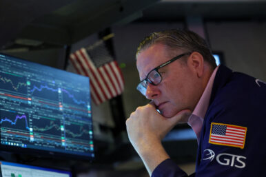 A trader works on the floor at the New York Stock Exchange (NYSE) in New York City, U.S., April 8, 2026. REUTERS/Brendan McDermid