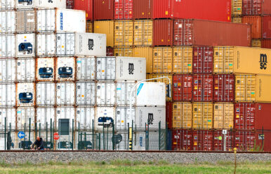 MSC containers are seen at the port of Antwerp, Belgium September 23, 2022. REUTERS/Yves Herman/File Photo