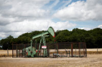 A pumpjack operates at the Vermilion Energy site in Trigueres, France, June 14, 2024. REUTERS/Benoit Tessier