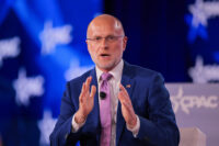 Brendan Carr, FCC Chairman, attends the Conservative Political Action Conference (CPAC) USA 2026 at the Gaylord Texan Resort and Convention Center, in Grapevine, Texas, U.S., March 27, 2026. REUTERS/Daniel Cole/File Photo