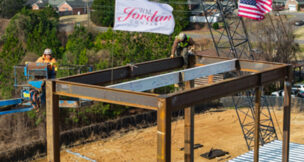 On Jan. 6 Sentara Halifax Regional Hospital held a topping off ceremony for the new facility. Photo courtesy Sentara