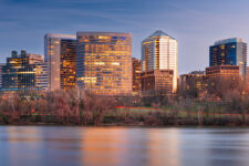 Rosslyn, Arlington, Virginia, USA skyline on the Potomac River at twilight. Photo: AdobeStock