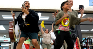 Mount Crawford, VA. - Excited shoppers pour through the door of the first Buc-ee's to open in Virginia on Monday, June 30, 2025, at 6 a.m. (Photo by Norm Shafer)