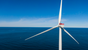 Dominion Energy’s $11.5 billion offshore wind project off the coast of Virginia Beach began supplying energy in March. Photo courtesy Dominion Energy