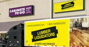 A Lumber Liquidators truck. The flooring retailer is in the final stages of relocating its headquarters and distribution operations from the Richmond region to Tennessee. Photo courtesy Lumber Liquidators