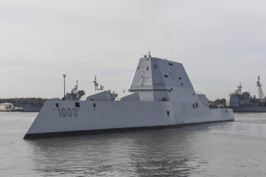 U.S. Navy photo of USS Zumwalt (DDG 1000). Photo courtesy RTX