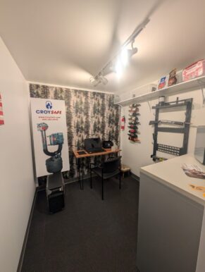 A CroySafe saferoom prototype. Photo courtesy Roanoke Regional Partnership
