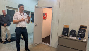 L to R: Eric Croy, owner of Croy Contracting and Aaron Ewert, business development director at CroySafe. Photo courtesy Roanoke Regional Partnership