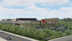 A rendering of VCU Health's Pauley Heart Center Pavilion. Image courtesy VCU Health