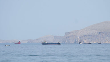 Ships and boats in the Strait of Hormuz, Musandam, Oman, April 24, 2026. REUTERS/File Photo