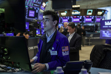 A trader works on the floor at the New York Stock Exchange (NYSE) in New York City, U.S., May 1, 2026. REUTERS/Jeenah Moon