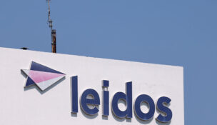 The logo of the company Leidos Holdings Inc is shown on one of the company's buildings in San Diego, California, U.S., September 17, 2020. REUTERS/Mike Blake