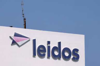 The logo of the company Leidos Holdings Inc is shown on one of the company's buildings in San Diego, California, U.S., September 17, 2020. REUTERS/Mike Blake