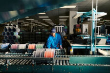 Fiber processing at Corning's Concord facility in North Carolina.