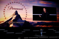 David Ellison, CEO of Paramount Skydance, speaks during the Paramount Pictures presentation at CinemaCon, the official convention of Cinema United, in Las Vegas, Nevada, U.S., April 16, 2026. REUTERS/Caroline Brehman