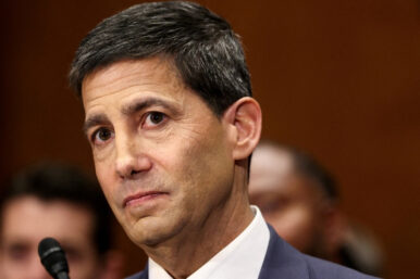 Kevin Warsh, U.S. President Donald Trump's nominee to be next chair of the Federal Reserve, testifies before a Senate Banking Committee confirmation hearing on Capitol Hill in Washington, D.C., U.S., April 21, 2026. REUTERS/Kevin Lamarque/File Photo