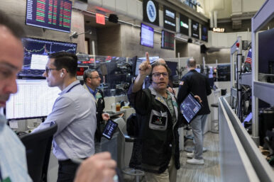 Futures-options traders work on the floor at the New York Stock Exchange's NYSE American (AMEX) in New York City, U.S., May 15, 2026. REUTERS/Jeenah Moon