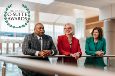 From left, 2026 Virginia C-Suite Awards winners Perry Miller, Shannon Hayes and Maria Tedesco Photo by James Lee