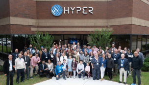 Hyper Solutions staff in October 2025 celebrate the company's three-year anniversary at the company's corporate headquarters in Henrico. Photo courtesy Hyper Solutions