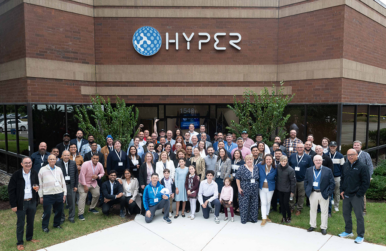 Hyper Solutions staff in October 2025 celebrate the company's three-year anniversary at the company's corporate headquarters in Henrico. Photo courtesy Hyper Solutions