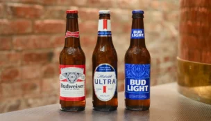 Anheuser-Busch signature products Budweiser, Michelob Ultra and Bud Light. Photo courtesy Anheuser-Busch