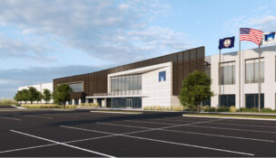 A rendering of the Microporous facility planned for the Southern Virginia Megasite at Berry Hill. Photo courtesy Microporous