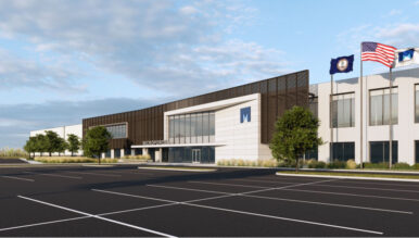 A rendering of the Microporous facility planned for the Southern Virginia Megasite at Berry Hill. Photo courtesy Microporous