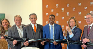 Newport News, Virginia Tech and state officials on April 22 hold a ribbon cutting to celebrate SEFC’s opening. Photo by Josh Janney/Virginia Business