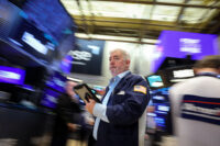 Traders work on the floor at the New York Stock Exchange (NYSE) in New York City, U.S., June 1, 2026. REUTERS/Brendan McDermid