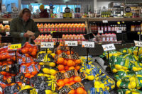 People shop for groceries at a store in Port Washington, New York, U.S., November 19, 2025. REUTERS/Shannon Stapleton