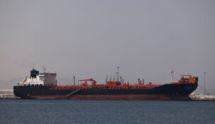 Oil/Chemical Tanker "Bald Man" at the Port of Fujairah, as the U.S.-Israel conflict with Iran limits marine traffic in the Strait of Hormuz, in Fujairah, United Arab Emirates, May 6, 2026. REUTERS/Amr Alfiky