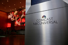 A view shows a signage of Comcast and NBC Universal in the lobby of the corporate headquarters of Comcast, which announced plans to spin-off the bulk of its fading NBCUniversal cable TV networks, including MSNBC and CNBC, in Philadelphia, Pennsylvania, U.S. November 20, 2024. REUTERS/Bastiaan Slabbers