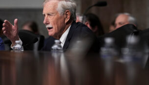 Committee member of the Senate Armed Services Committee, U.S. Senator Angus S. King Jr. (I-ME), attends a Senate Armed Services Committee hearing on U.S. President Donald Trump's FY2027 budget request for the Department of Defense on Capitol Hill in Washington, D.C., U.S., April 30, 2026. REUTERS/Ken Cedeno