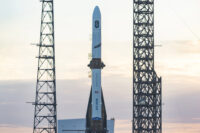 January 10, 2025: Blue Origin's New Glenn rocket is seen at sunset ahead of its maiden launch. Photo: Depositphoto