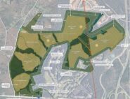 An early conceptual plan for the Tuckahoe Technology Park. Image courtesy Goochland County