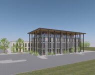 A rendering of Sandberg Development's U.S. headquarters planned for Prince William County's Innovation Park. Image courtesy Prince William County