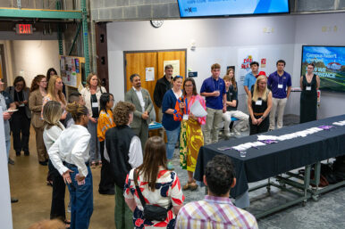 James Madison University's X-Labs hosts an annual Innovation Summit Solutions Showcase, where students, professors and industry partners show their work. Photo courtesy James Madison University