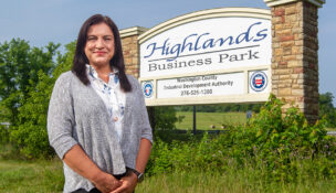 Alicia Roland, director of economic development for Washington County, at the Highlands Business Park in Glade Spring. (Ben Earp/Ben Earp Photography)