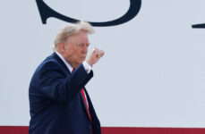 U.S. President Donald Trump gestures as he boards the new Air Force One, a plane gifted by the Qatari government, at Joint Base Andrews, Maryland, U.S., July 1, 2026. REUTERS/Kylie Cooper