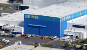 The Blue Origin manufacturing facility at the Kennedy Space Center in Cape Canaveral